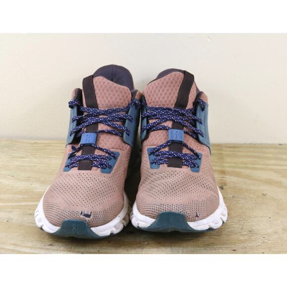 On Hi Edge Womens 7.5 Brown Blue High Top Hiking Running Sneakers - Picture 2 of 14